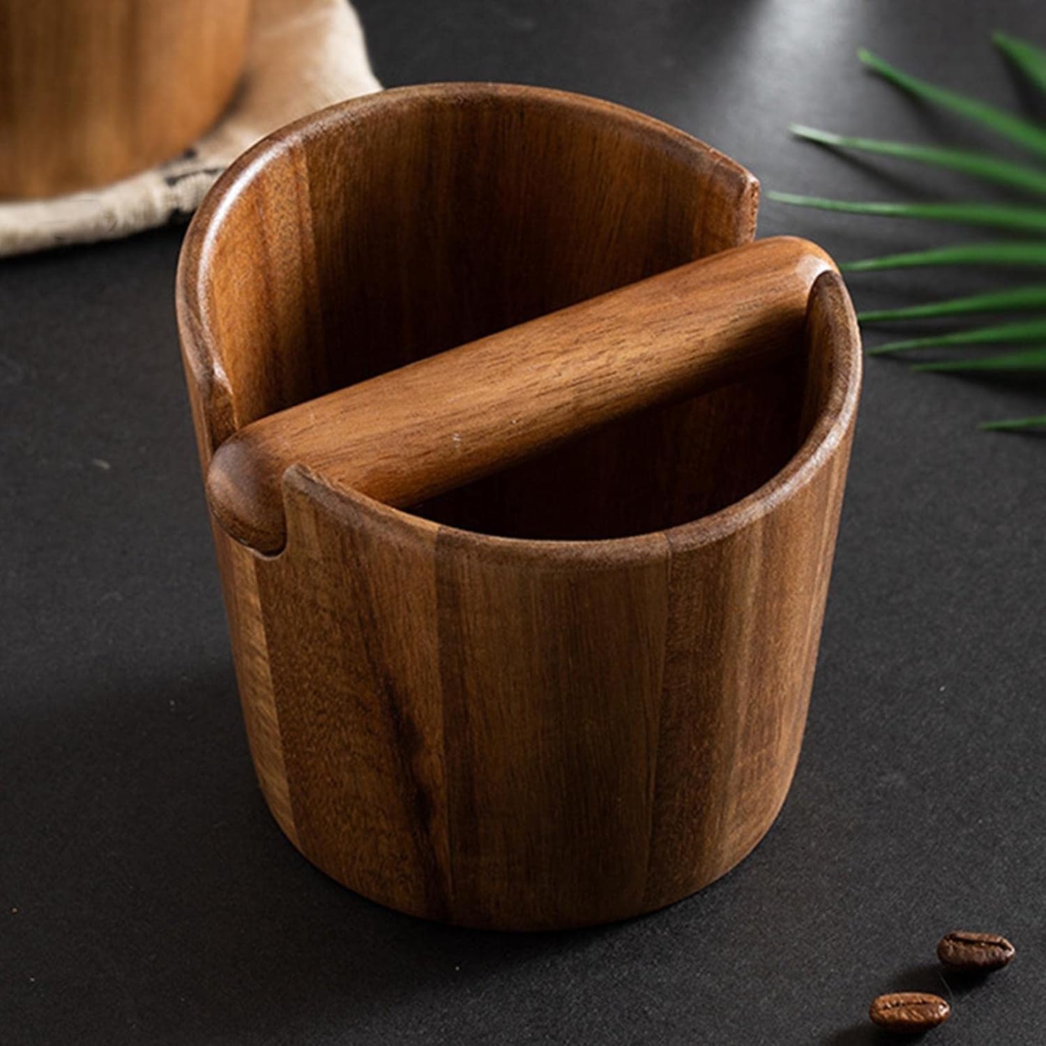 Drewniane pudełko do przechowywania kawy pojemnik na mieloną kawę kosz na espresso barista kosz na śmieci kosz na śmieci akcesoria do kawy akcesoria do espresso akcesoria dla miłośników kawy