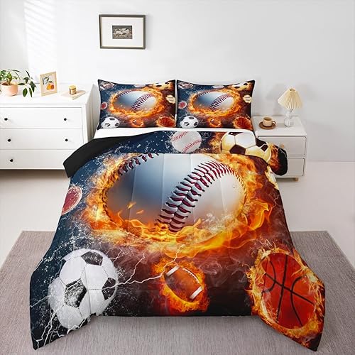 Vista 210 de Juego de edredón de bandera estadounidense, juego de ropa de cama tamaño Queen, juego de ropa de cama militar con armas del ejército para niños