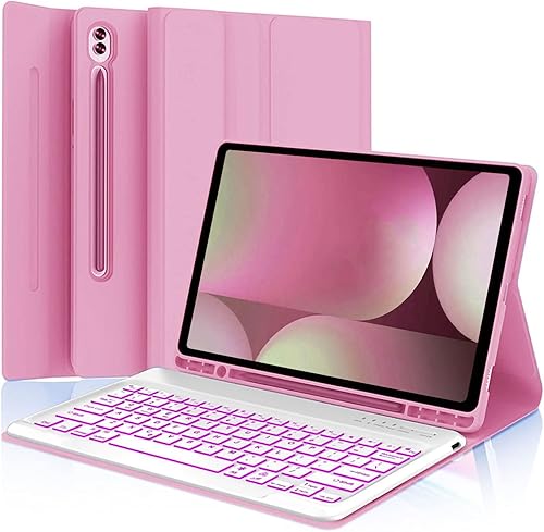 Miniatura 20 de Funda de teclado para Samsung Galaxy Tab S10+ Plus, S9 Plus, S9 FE+, S9+/S8 Plus, S8+/S7 Plus S7+ S7 FE de 12.4 pulgadas, funda de teclado Bluetooth
