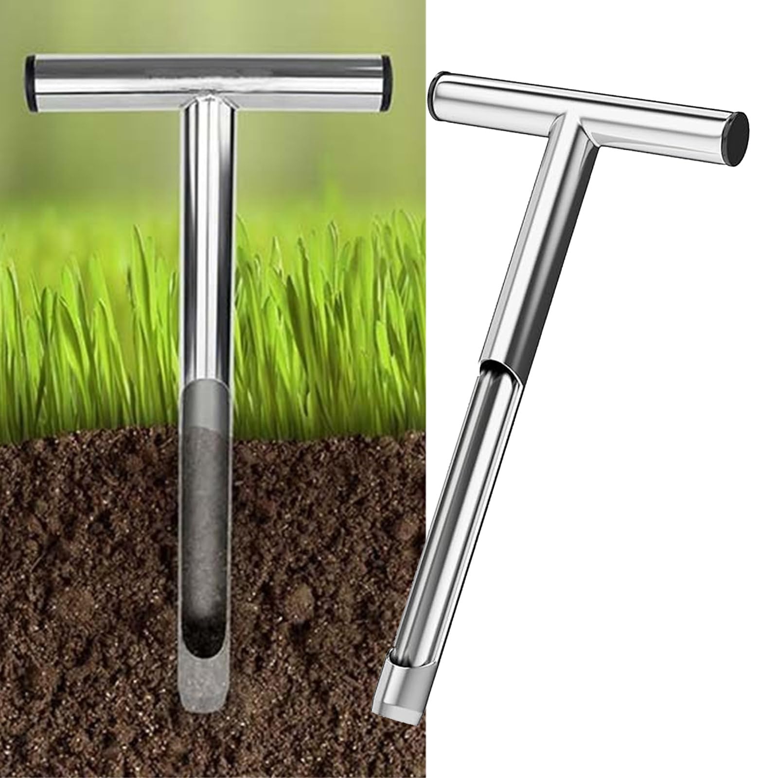 Sonde d'échantillon de sol en acier inoxydable durable pour les professionnels de l'agriculture et les scientifiques de l'environnement
