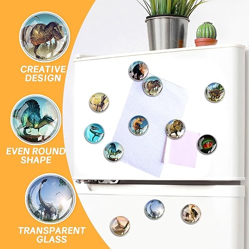 Miniatura 2 de Imanes de vidrio fuertes para refrigerador, 12 imanes decorativos para nevera, decoración encantadora para el hogar, cocina, oficina, pizarra blanca