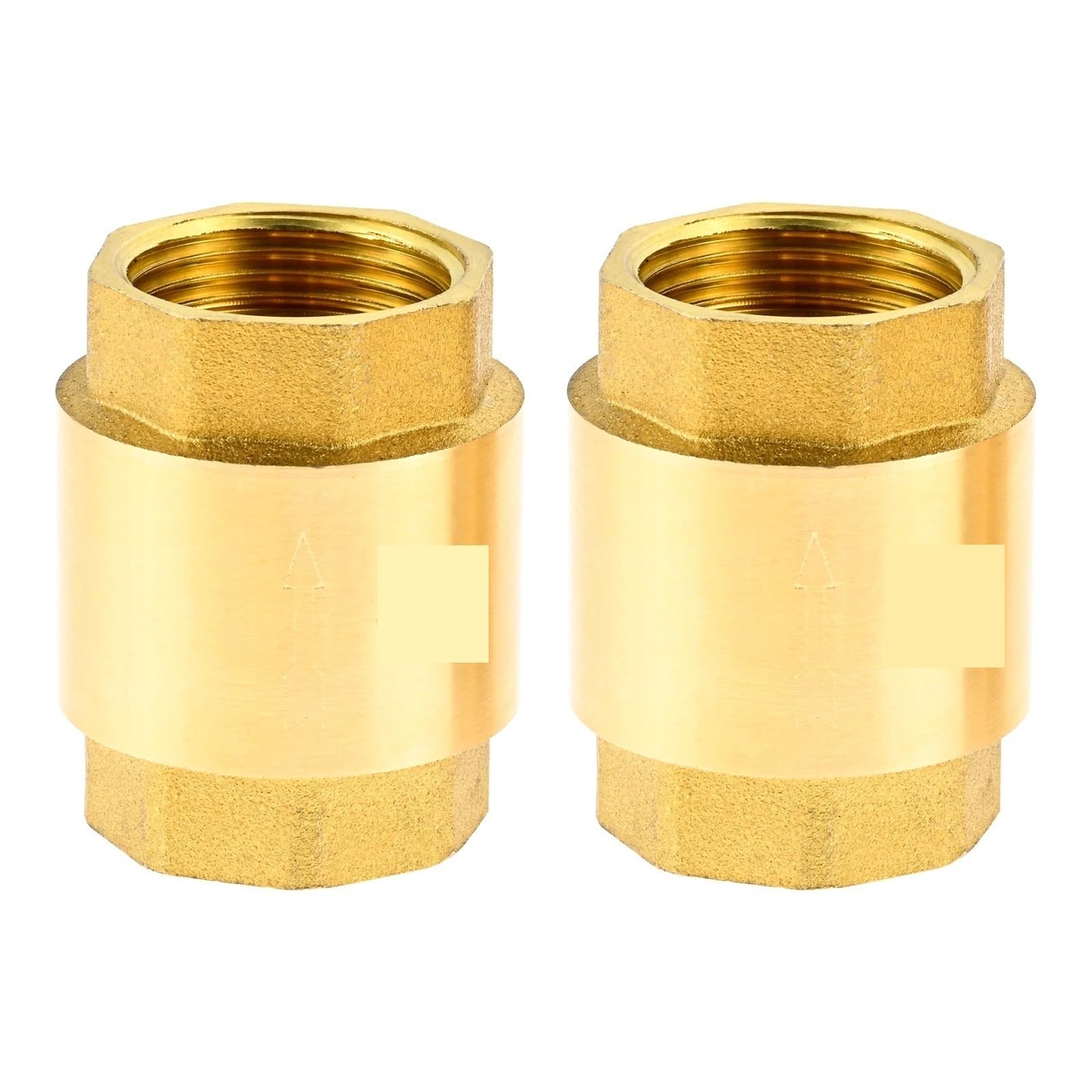 Válvula de retención 1/2 "3/4" 1 "latón NPT rosca hembra sin retorno válvula de retención de agua en línea Horizontal Vertical unidireccional 2 uds(1")
