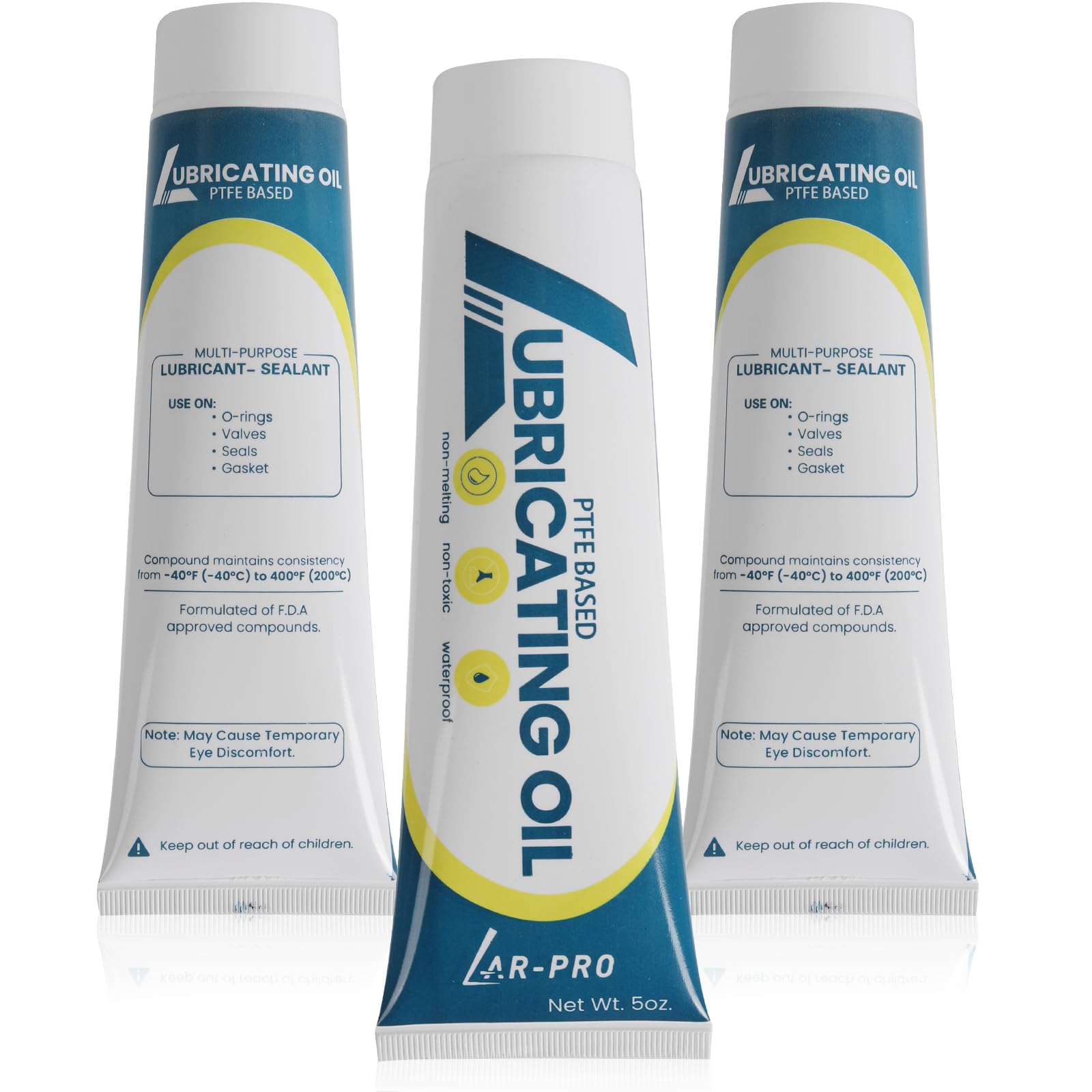 AR-PRO 5oz General-Purpose Silicone Sealant Lubricant (3-Pack) - Waterproof Silicone Grease Long-Lasting Lube use for Swimming Pool O-Rings, Pool Gaskets, Valve, Faucet and Bearings