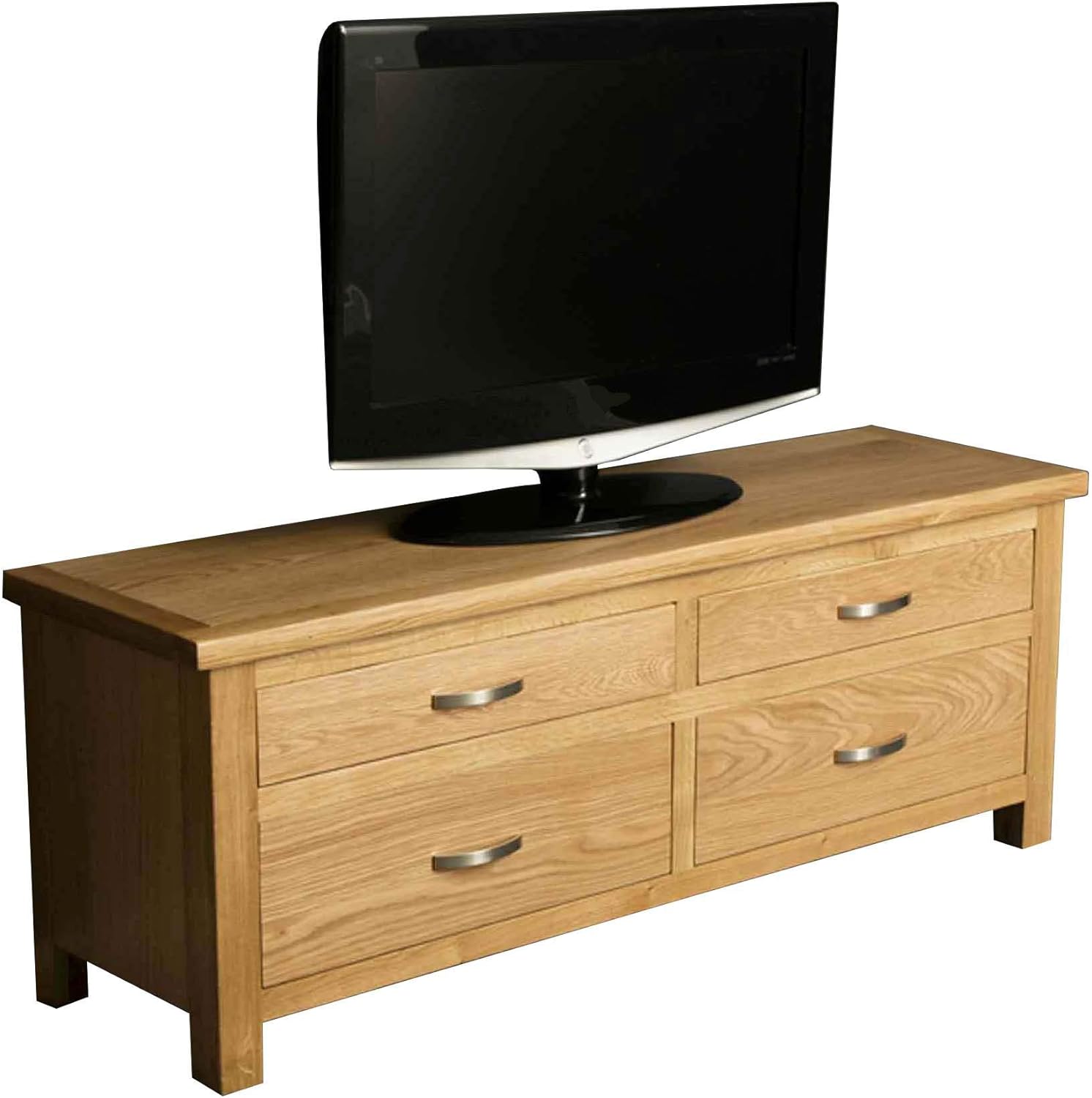 London Oak 120cm Large Chest of Drawers or TV Stand for Living Room or