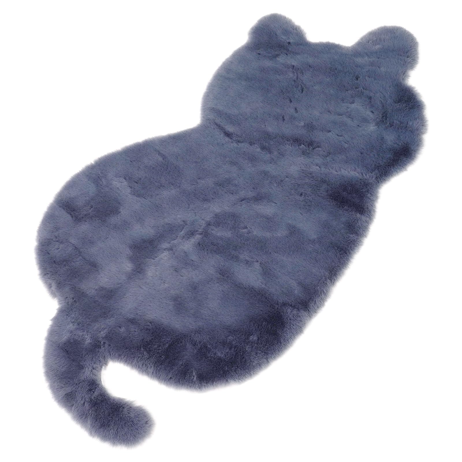 zhxinashu Flauschiger Teppich in Katzenform für Schlafzimmer