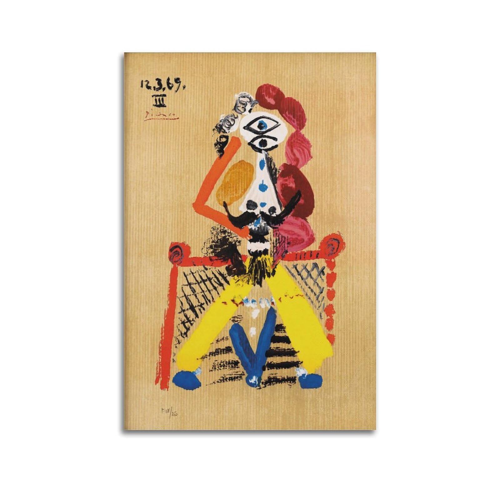 xiaoxiaoshen Picasso Abstract Portrait Living Room Decor Canvas Poster Wall Art Prints Room Aesthetic Murals Bedroom And Living Decorations 20x30inch(50x75cm)