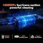 TC-JUNESUN 600W Powerful Corded Stick Vacuum Cleaner with 20000pa Suction, 2 Speed Modes, Lightweight Design for Hardwood Floors & Home Cleaning,23FT Cord Vacuum