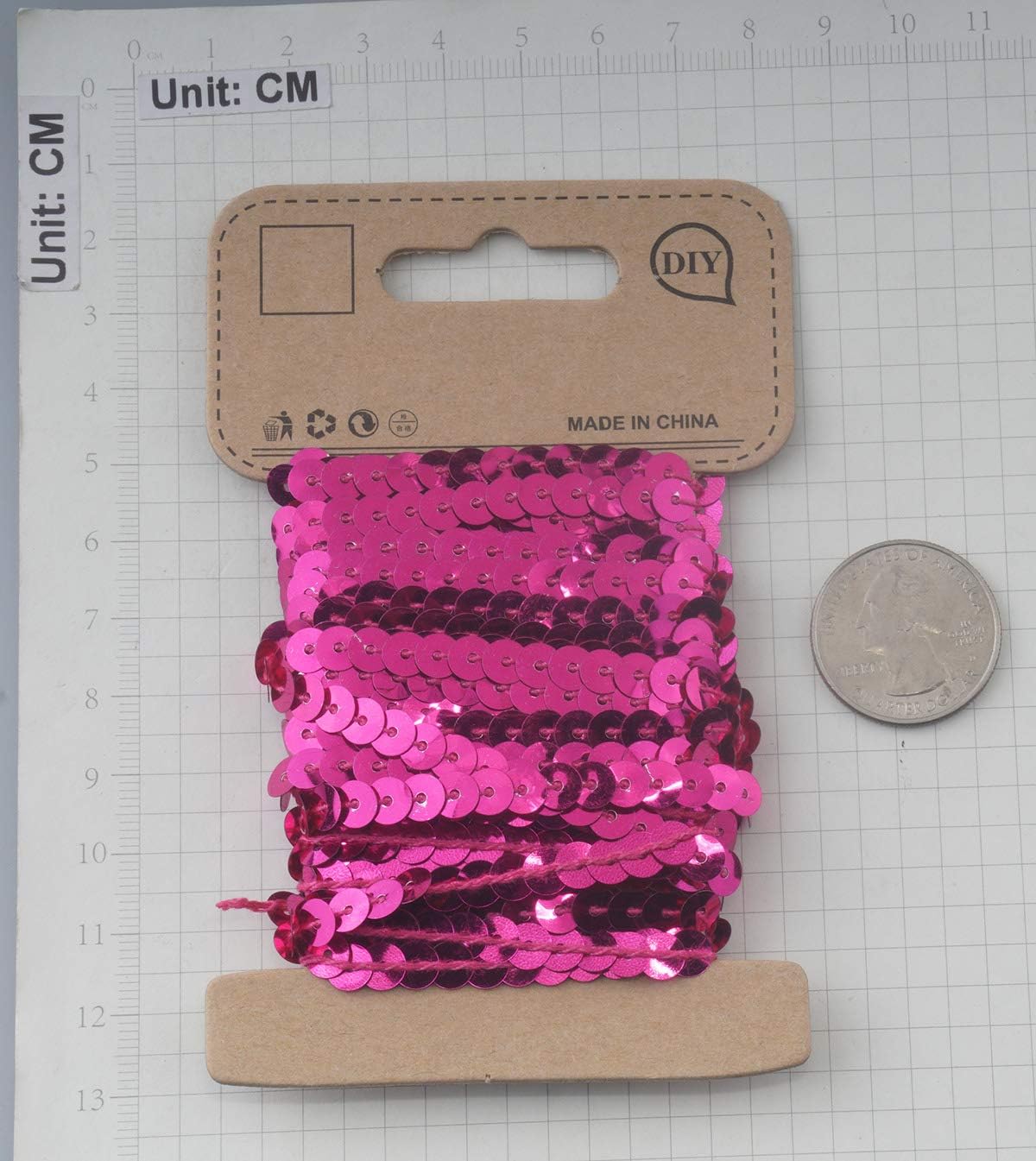 ALLinONE Mixed 12 Colors 5mm Flat Sequin Trim String Sequins for DIY Craft Embellishments