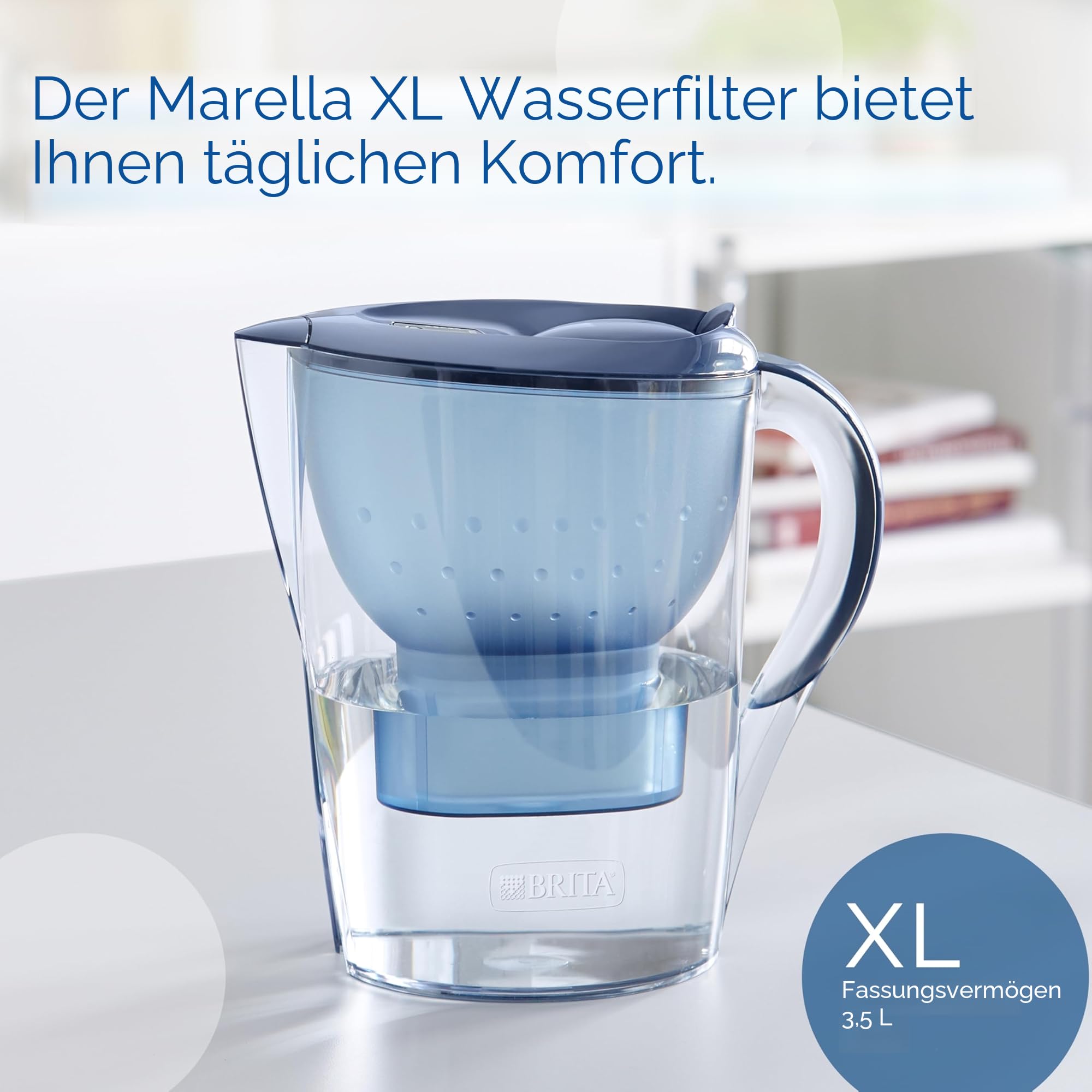 Brita Marella XL+1 Maxtra Pro PP Filterkanne, Blau, Polypropylen, 3,5 l, 150 l