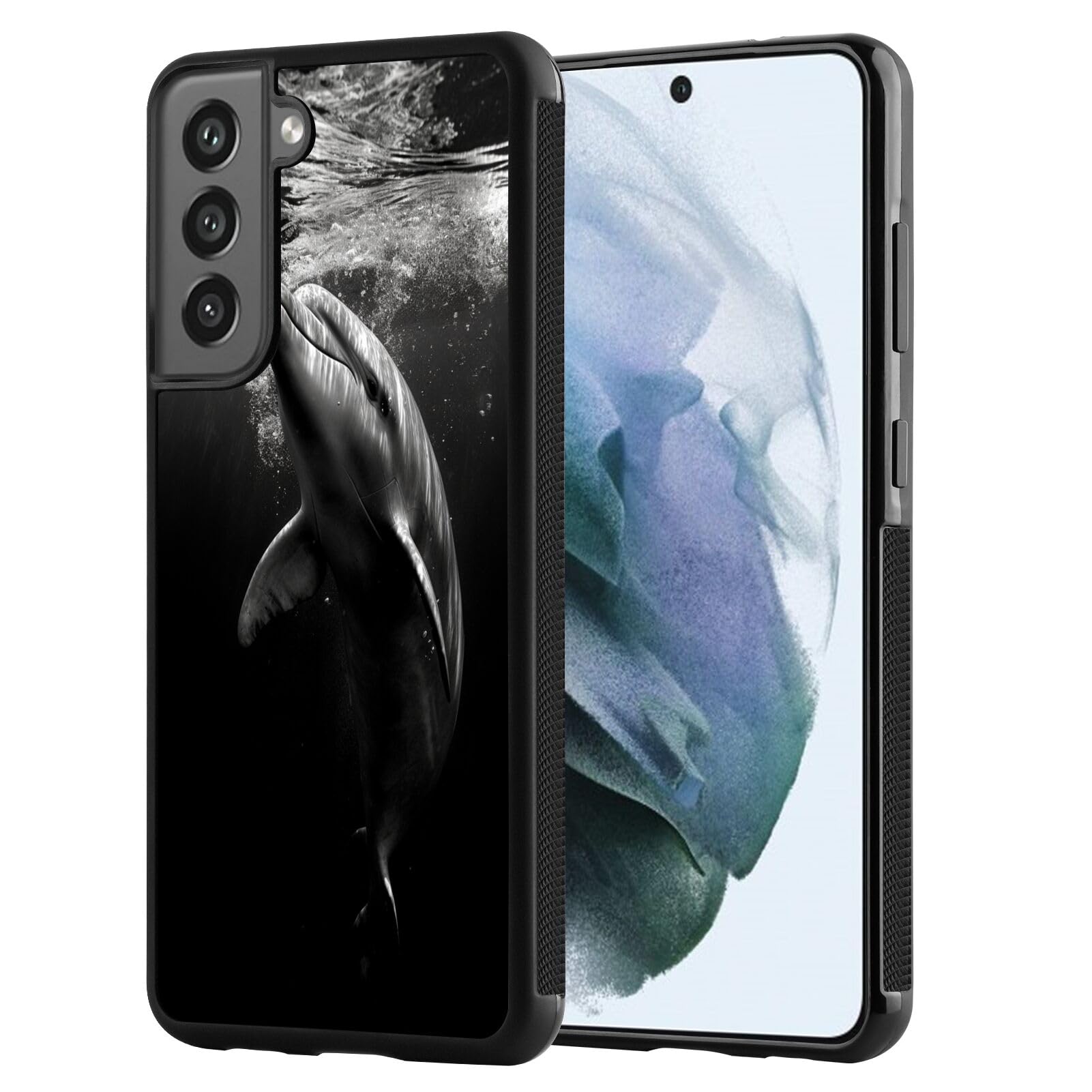 KUAVETO Case Suitable for Samsung Galaxy S21 FE Dolphin-aa803 Pattern Design Phone Case Soft Silicone Slim-Fit Flexible TPU Protective Shockproof Case for Samsung Galaxy S21 FE Multicolor