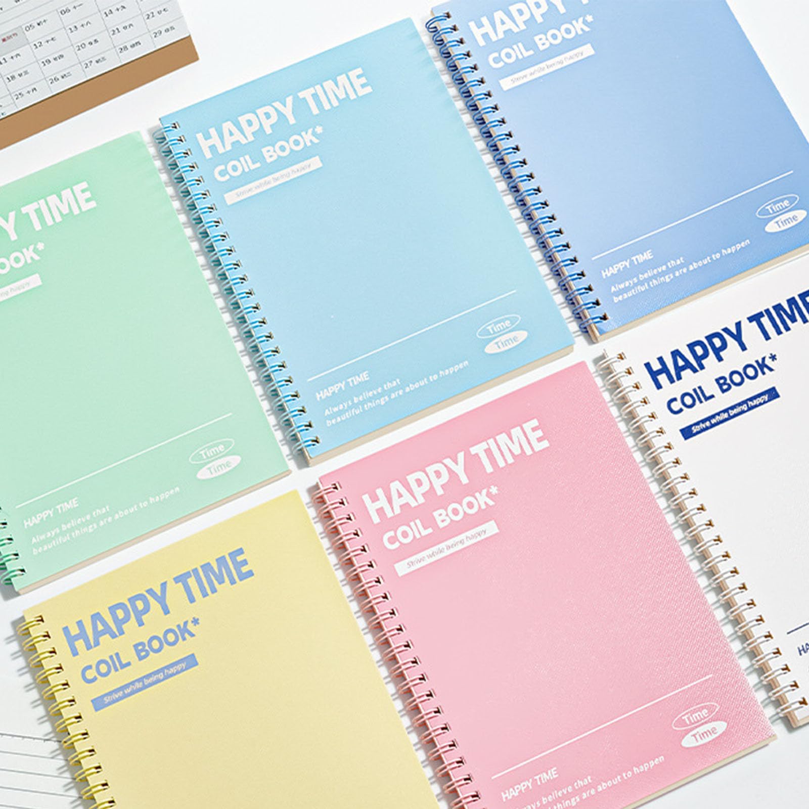 6 quaderni con copertina rigida Tecnologia rilegatura a spirale Pagine resistenti strappo Portatili per viaggiatori Studenti Spirali colorate