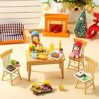 Vista 5 de 38 piezas de juguetes de comida en miniatura para casa de muñecas, accesorios para casa de muñecas en miniatura, juegos de comida para muñecas