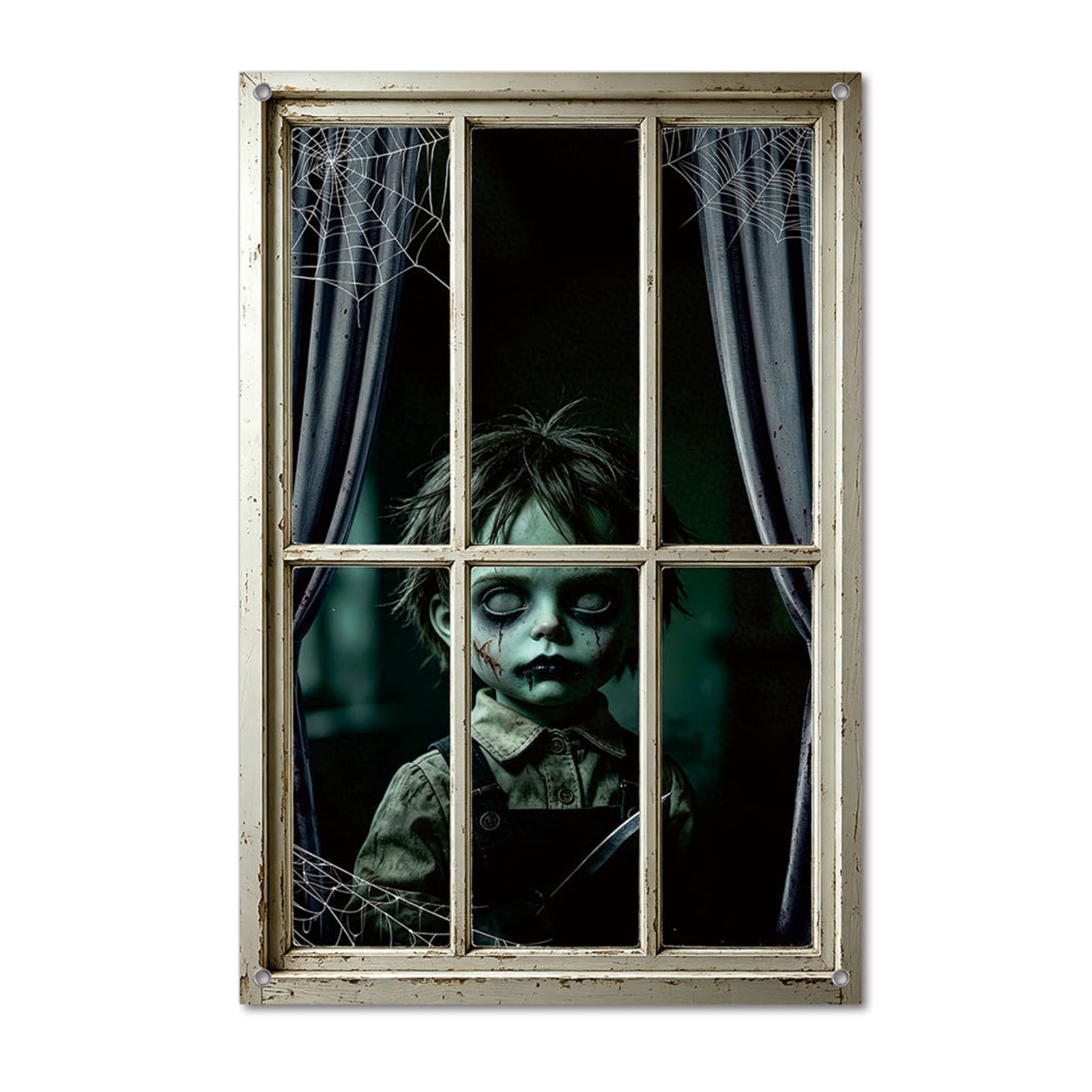 Halloween Decorations Window Stickers, Skeleton and Ghost Window Decals, Decorative Halloween Party Decor for Home Wall Windows Glass, Festive Atmosphere Party Decoration I