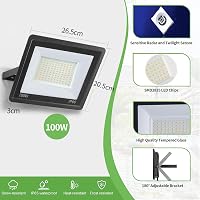 Fosingut 100W LED Reflektor Mozgásérzékelővel - 10000 Lumen Kültéri Lámpa, 6500K, IP66 Vízálló Falvilágítás Garázshoz, Pincéhez, Kerthez 5