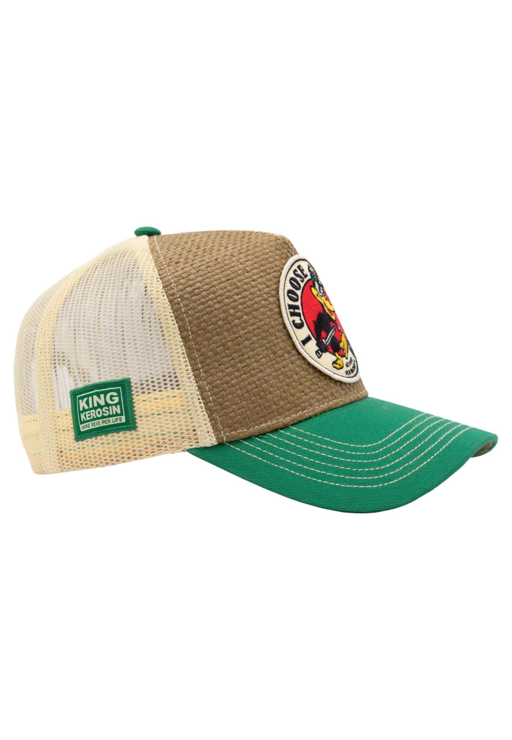 King Kerosin Męska czapka typu trucker Cap o wyglądzie słomki I Choose Violence
