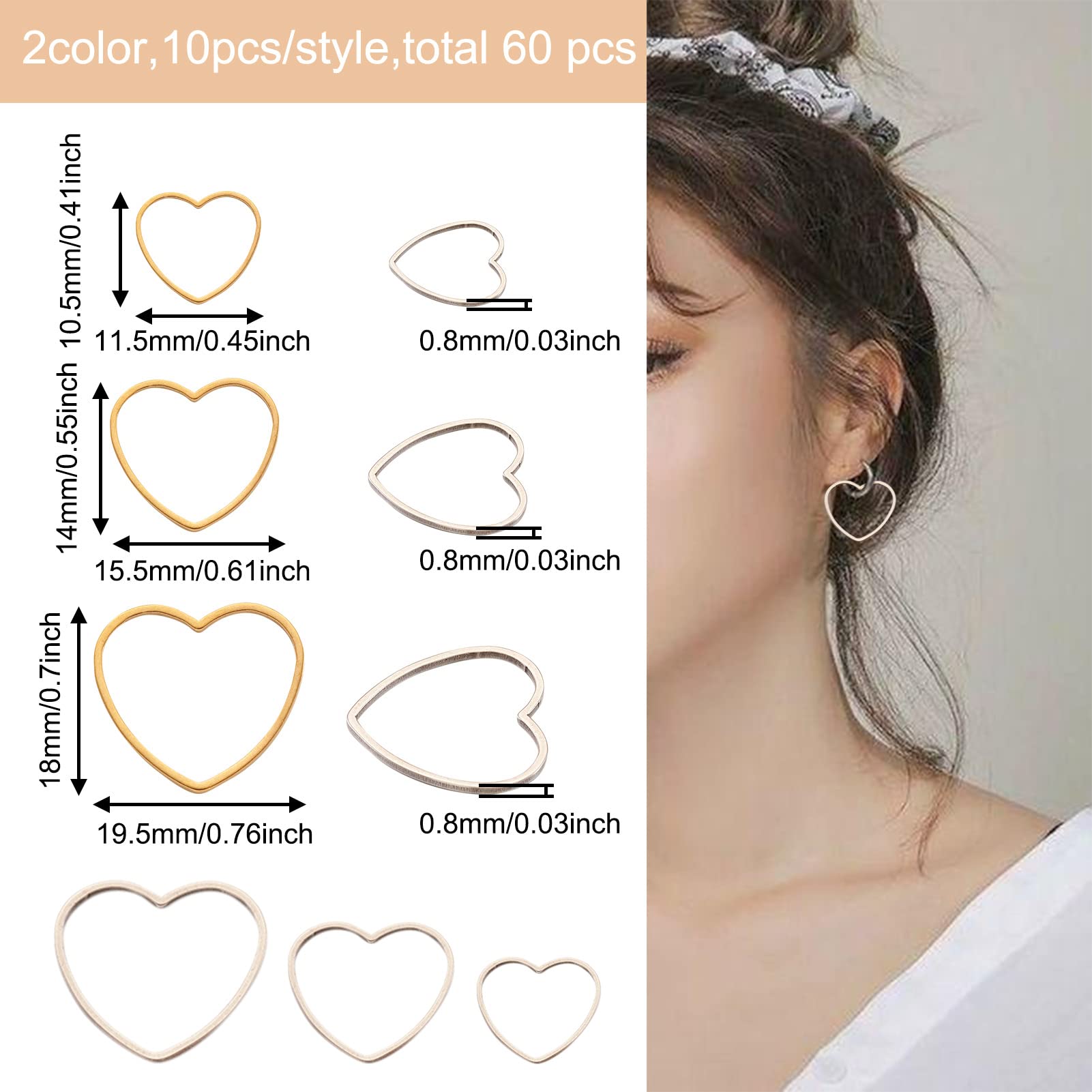 60 Connettori A Farfalla In Acciaio Inox 304 E Smalto – 5 Colori, Per Creazione Gioielli Fai Da Te - 3
