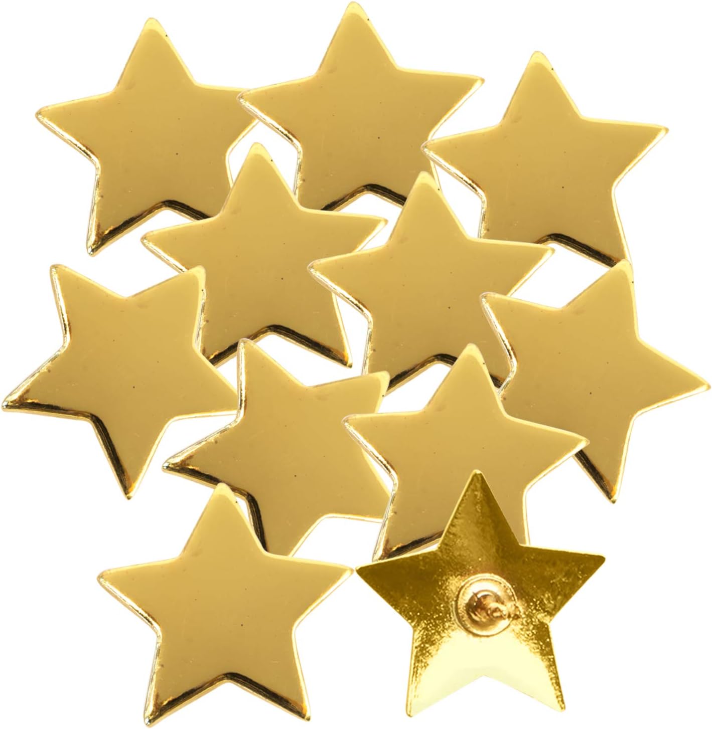 Gold Star Lapel Pins (10/set) | Employee Recognition Gifts, Teacher Appreciation Awards, Star Student Pins, Team Motivation, Classroom Incentives, Peer Recognition | Made of Metal - 3/4" Wide