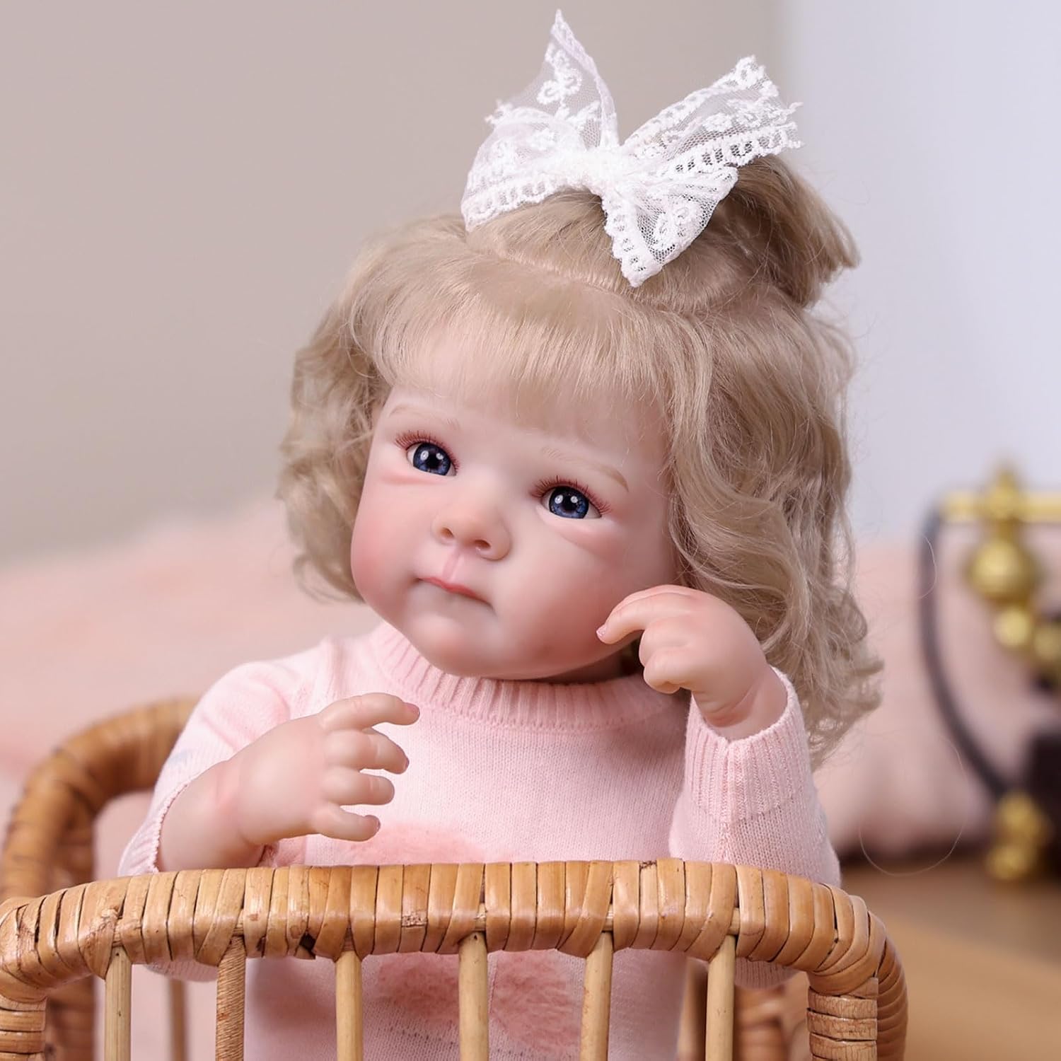 Realistic Reborn Baby Doll, 18 Inch Weighted Soft Vinyl Body image 5