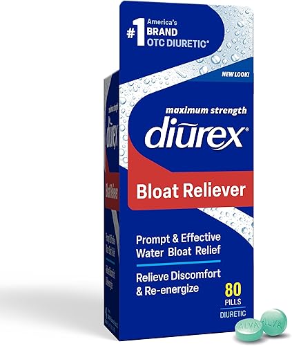 Diurex Pastillas de agua ultra reenergizantes - Alivia la hinchazón de agua - Siéntete mejor y menos pesado - 80 unidades
