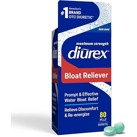 Diurex Ultra Re-Energizing Water Pills - Relieve Water Bloat - Feel Better & Less Heavy - 80 Count