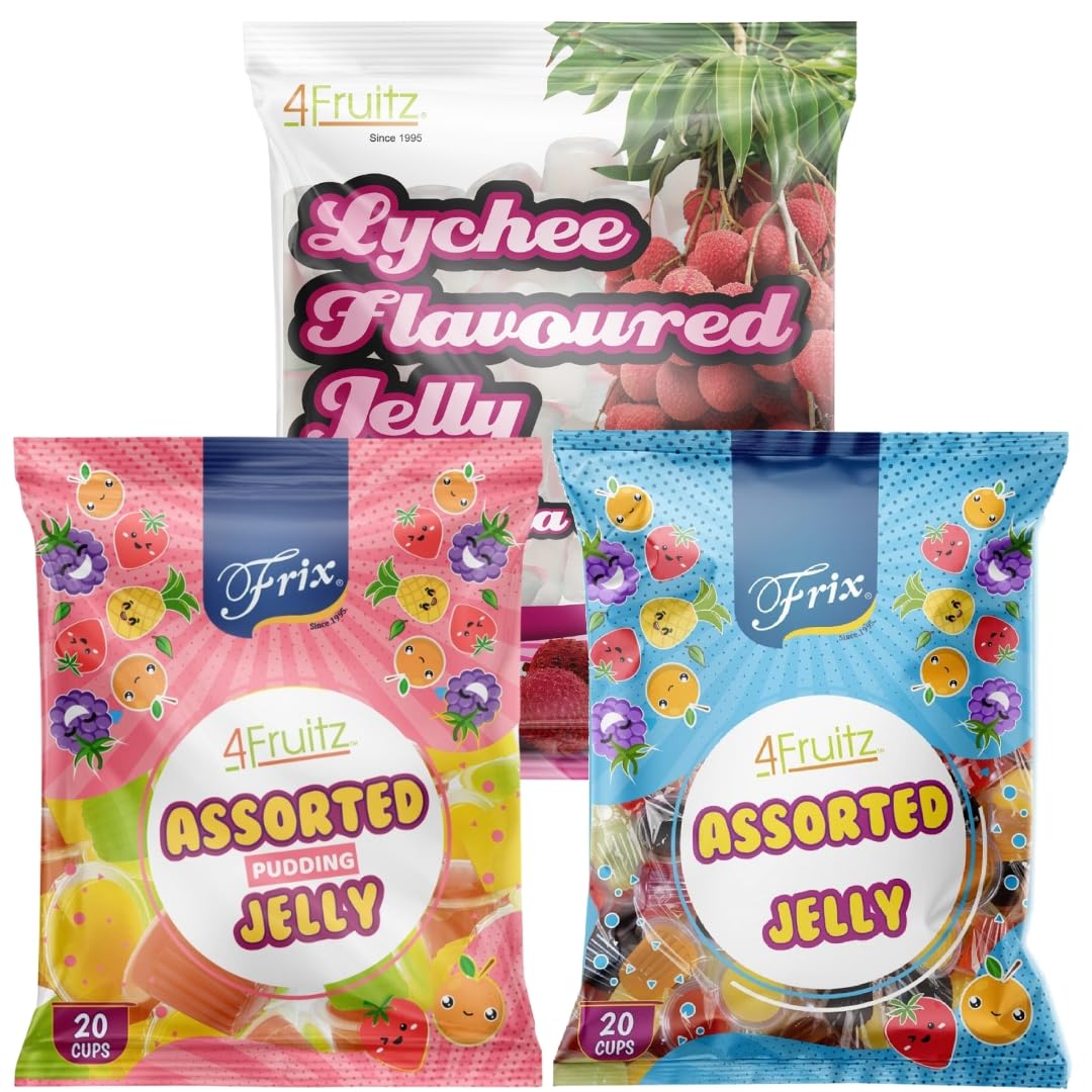 Frix Assorted, Pudding & Lychee Jelly (300g x 3 Packs)