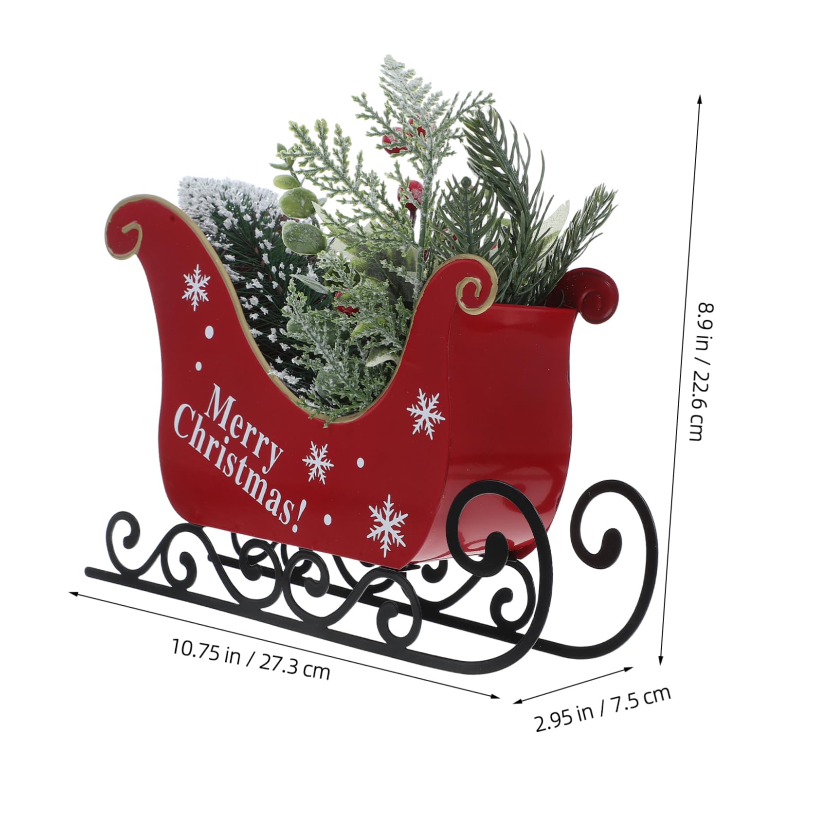 Decoración navideña, Trineo navideño, decoración de Mesa, Adorno navideño Artesanal para decoración del hogar, Centro de Mesa navideño para mesas y estantes, Material Seguro, diseñ