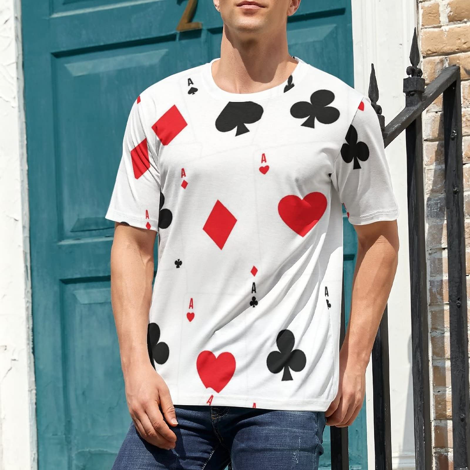 Tシャツ、夏、柄、メンズ、ファッション、トップス、シャツ、半袖シャツ シャツ メンズ トップス 半袖 アート柄 柄 送料無料・再再販