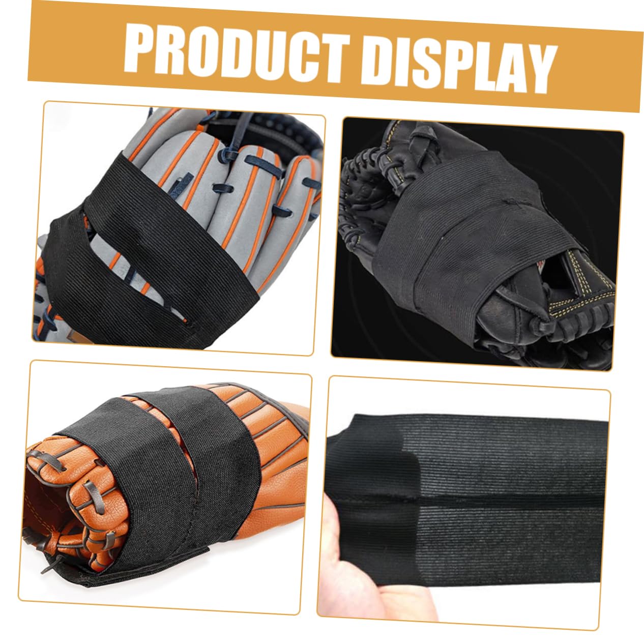 Garneck Glove Wrap Baseball Glove Lacing Kit Polyester Band for Shape Retention