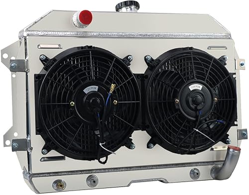 CoolingSnow - Radiador de aluminio de 3 filas para radiadores de aluminio 1970-1975 71 72 73 74 Nissan Datsun 240Z 260Z S30 Chevy V8 + ventilador de