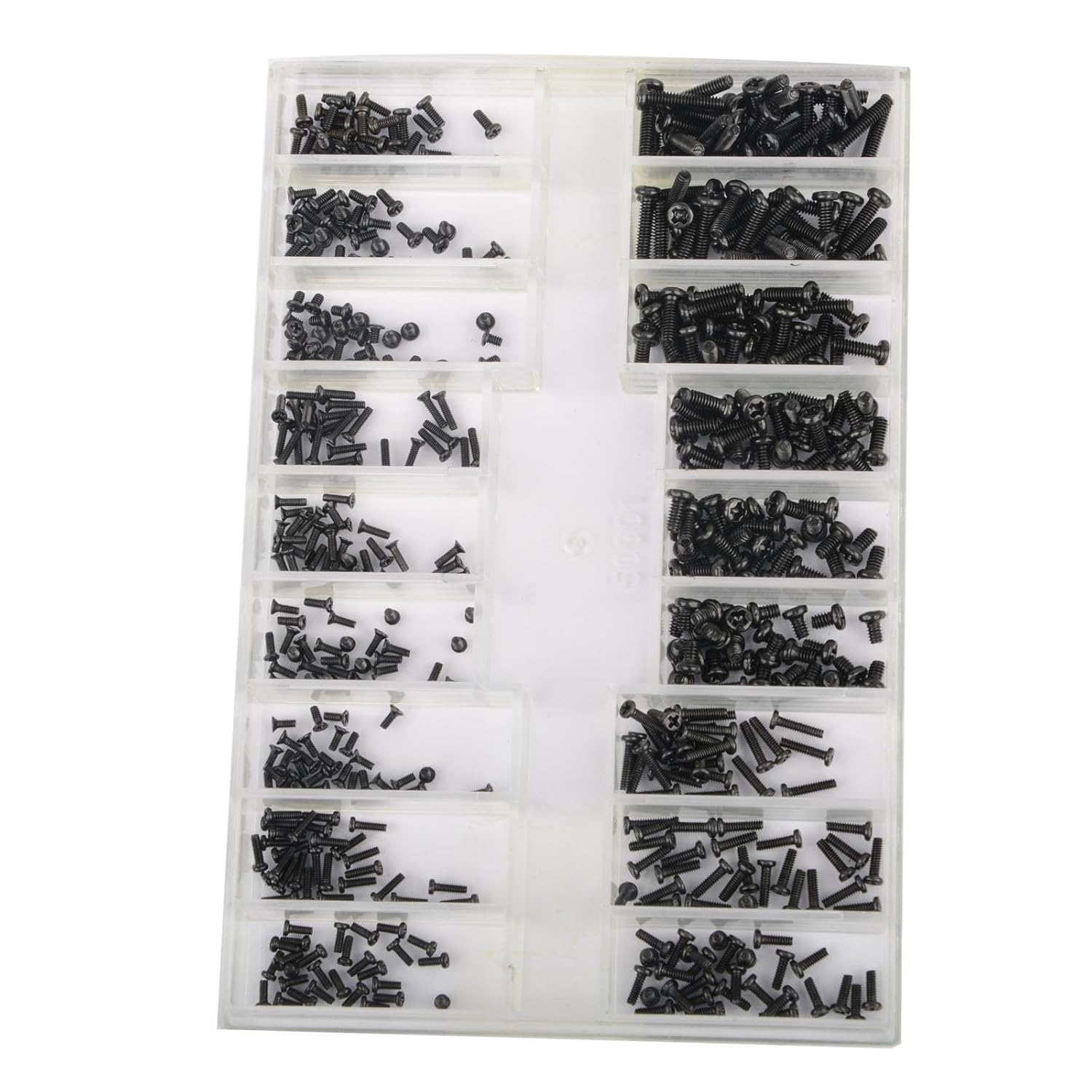 500pcs Small Screws Assortment Kit 18 Kinds M1.2 / M1.4 / M2.0 Tiny Micro Repair Screws Set Kit Eyeglass Sunglass Repair Kit for Glasses Watches Jewelry