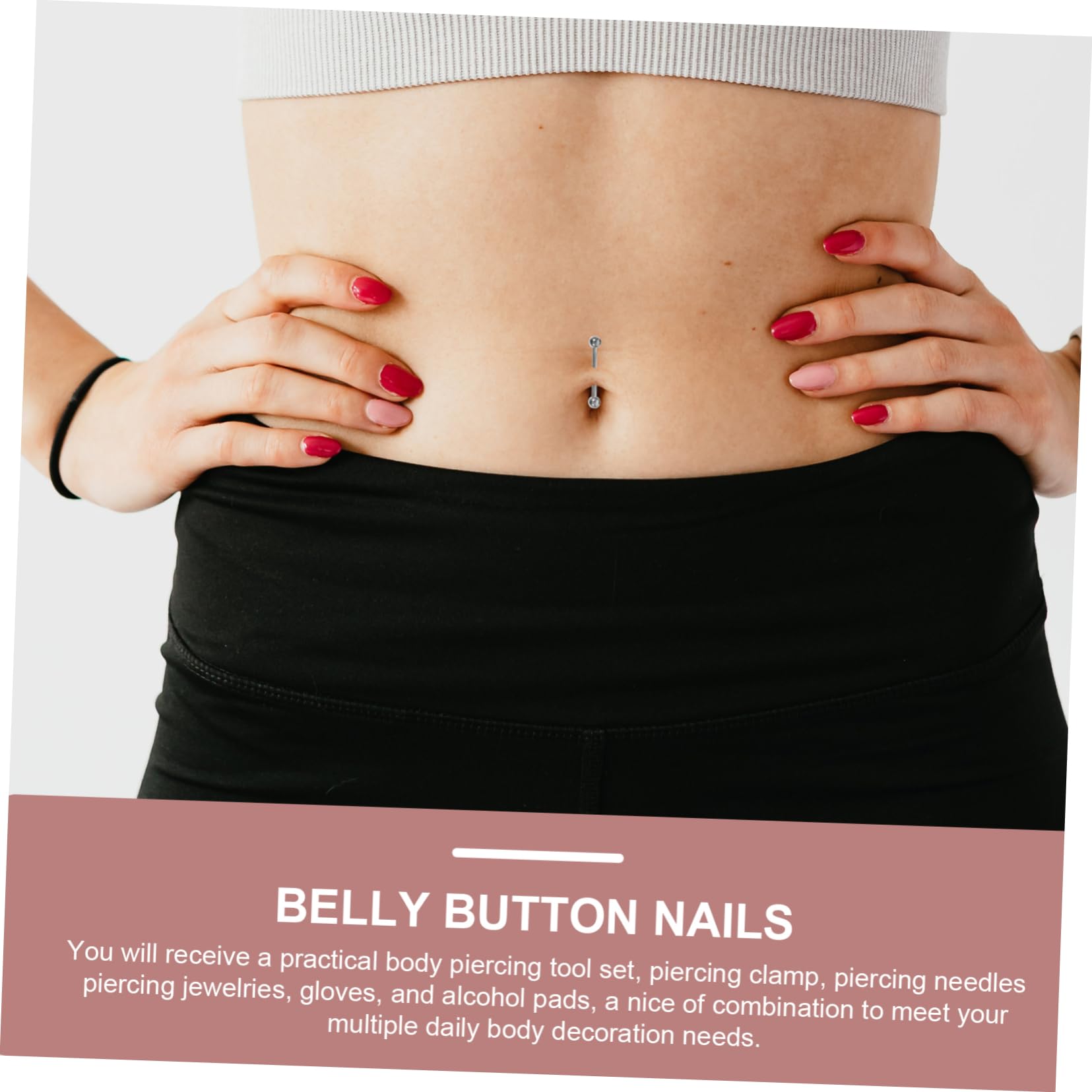 Healeved 5juegos Anillos y De Inoxidable Para Piercing De Nariz Labios y Orejas Kit De Joyería Corporal Hipoalergénico y Delicado Para Uso Diario