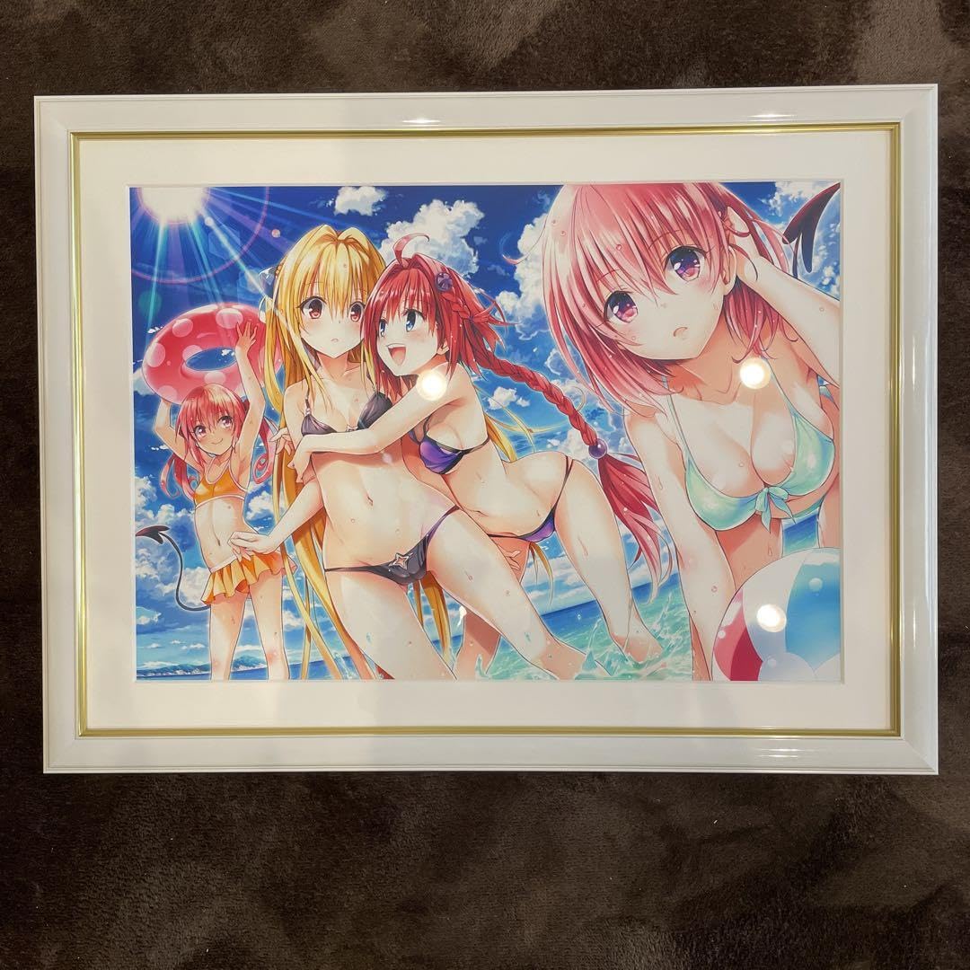 ToLOVEる　プレミアムカラーアート　太陽と水着！ 15周年記念原画展 Amazon.co.jp: ToLOVEる15周年記念グッズプレミアムカラーアート「太陽
