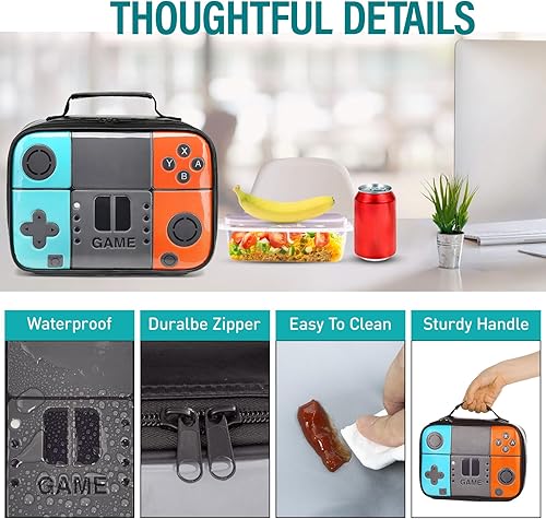 Miniatura 6 de Tongtai Lonchera para niños bolsa de almuerzo aislada de cuero bolsa de almuerzo térmica para la escuela bolsa de almuerzo aislada para niños niñas