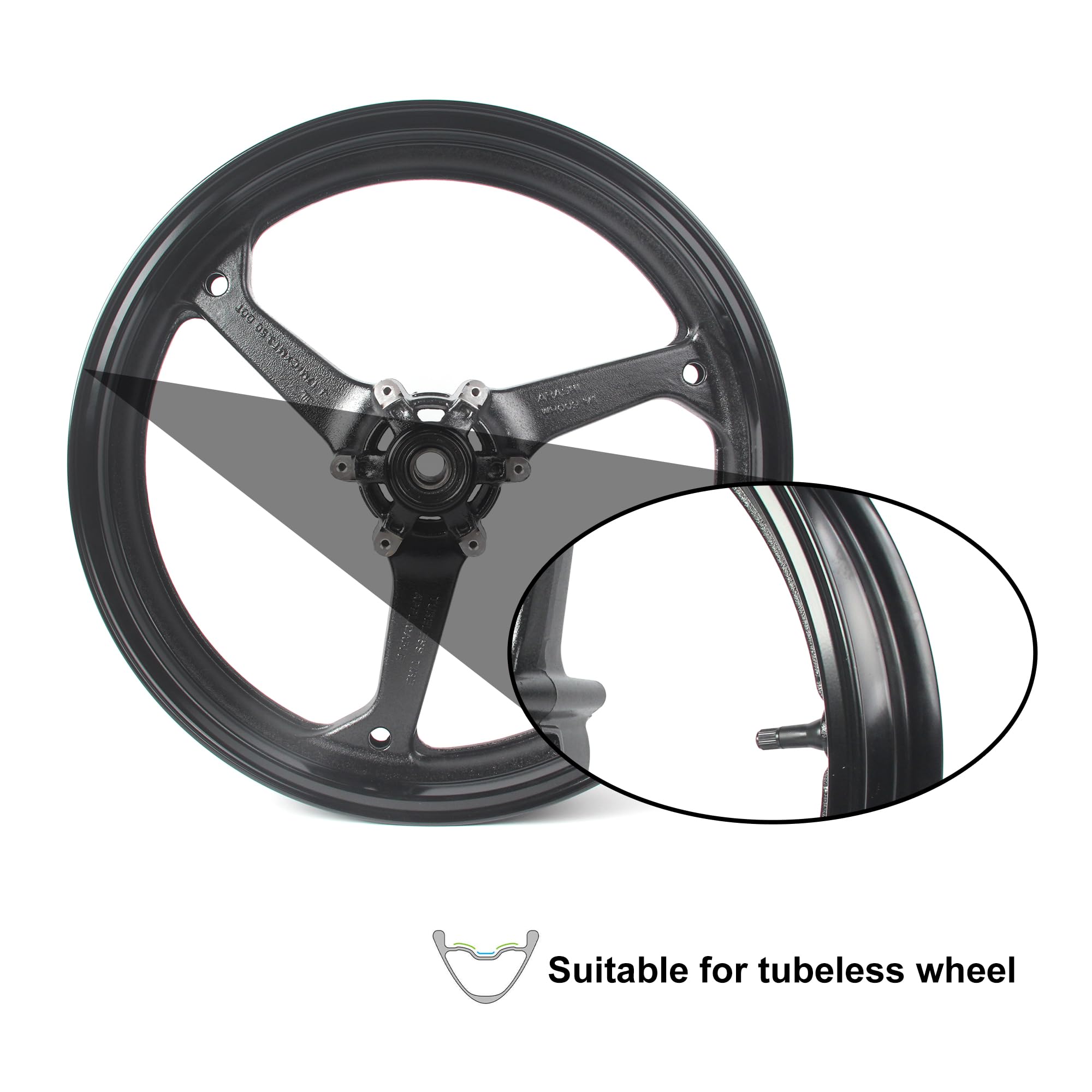 Amazon | 光沢ブラックフロントホイールリムホンダ CBR600RR PC40 2007