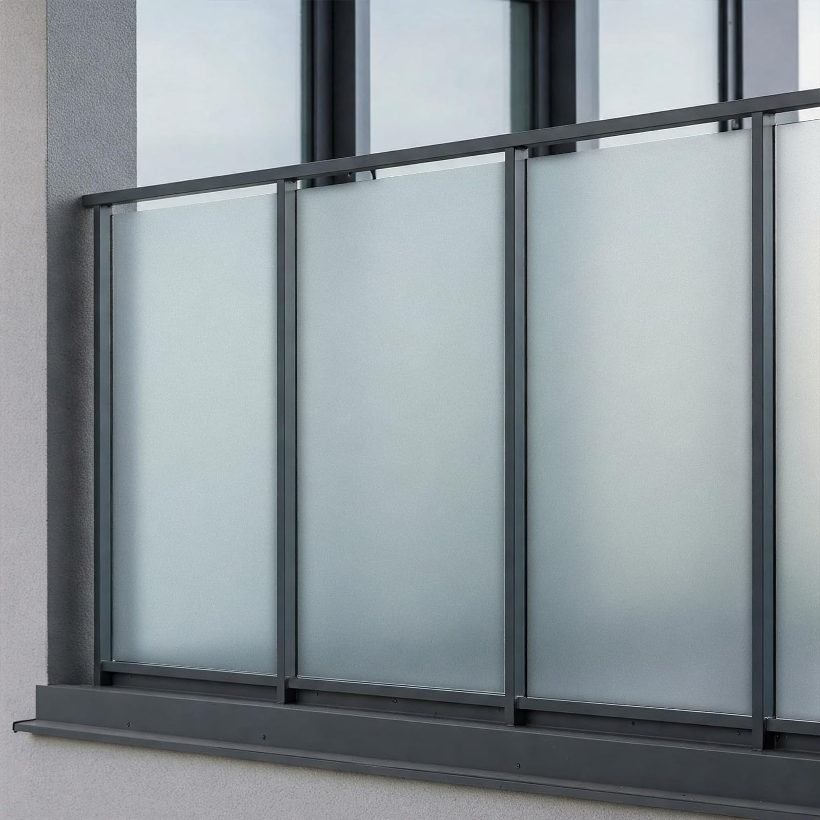 DecoMeister Pellicola per Vetri Finestre Privacy 76x1000 cm - Pellicola Adesiva per Vetri Interno ed Esterno - Adesivo per Finestre Bagno e Ufficio con Protezione UV - Effetto Satinato