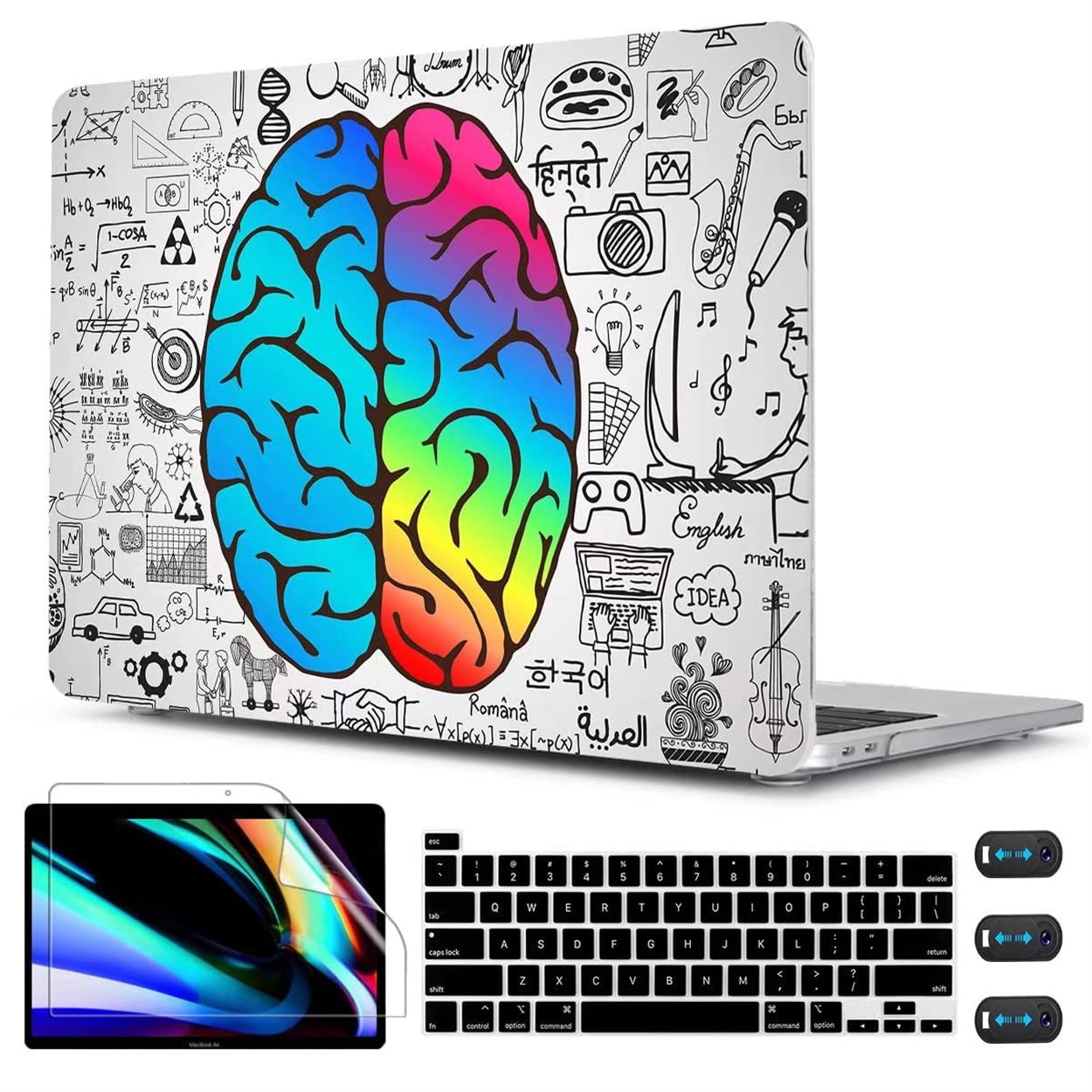 TOMVAES Compatible with MacBook Pro 13 Inch 2023 2022 2021 Release M2 A2338 M1 A2251 A2289, Plastic Hard Shell with Keyboard Cover for MacBook Pro 13 2023 with Touch Bar Touch ID (Type 11)