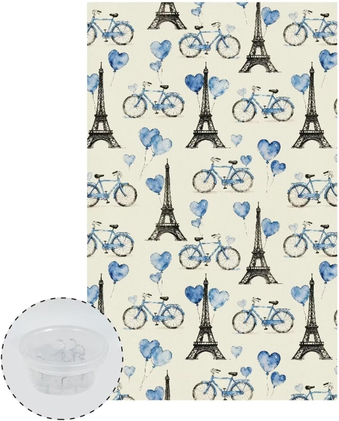 Recliner Headrest Covers Paris Theme Eiffel Tower Bicycle Couch Headrest Protector Soft Comfortable Recliner Cover Chair Cover for Home & Office 26.18 x 16.53 Inch