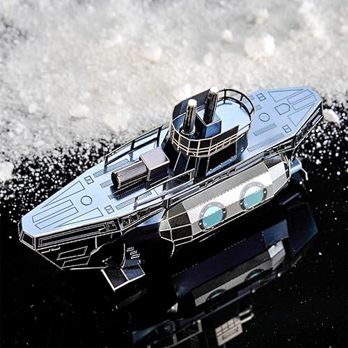 Miniatura 9 de Microworld Rompecabezas de metal 3D kits de construcción de modelos de submarinos rompecabezas 3D para adultos rompecabezas de bricolaje juguetes de