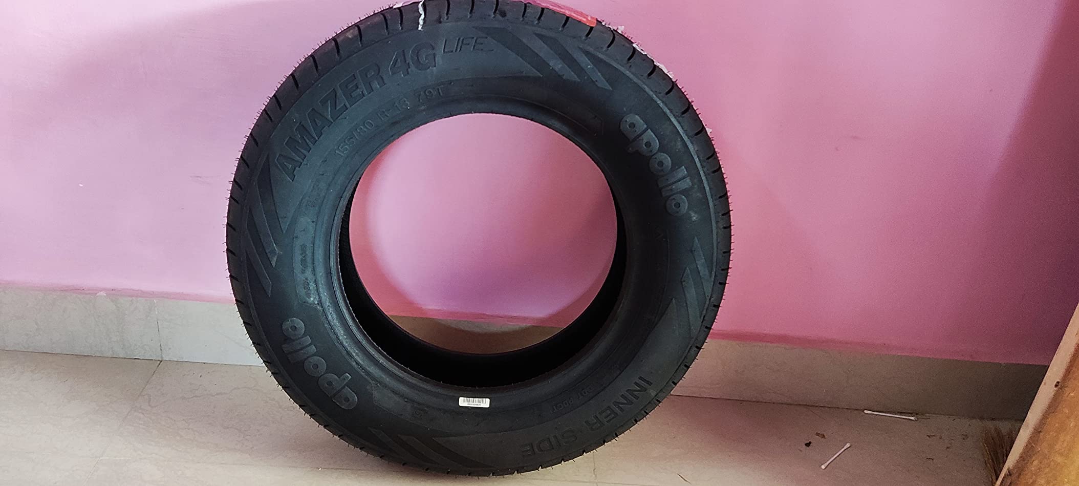 Apollo Amazer 4G 155/80 R13 79T Tubeless Car Tyre : Amazon.in: Car