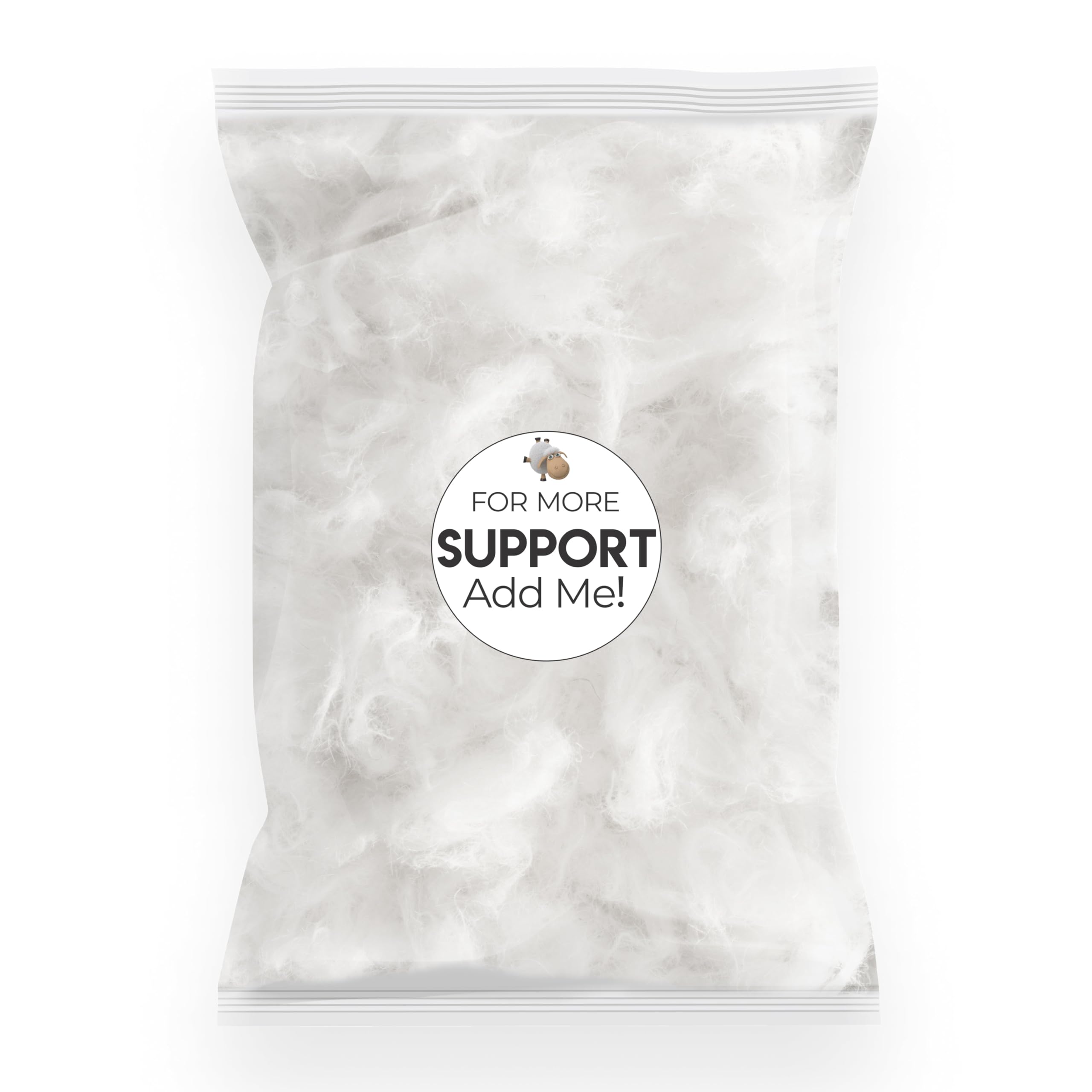 Wife Pillow - Fiberfill 1 LBS Extra Bag of Stuffing Premium Siliconized Down Alternative Resilience Blend Extra Fluff