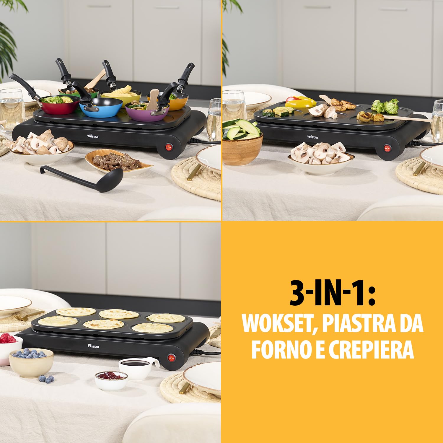 Tristar BP-2827 Set wok party 1000 W elektryczna patelnia
