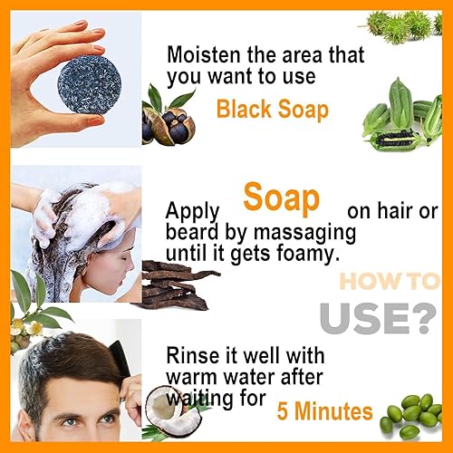 Miniatura 3 de VEZE Barra inversa de cabello gris, barra de champú para oscurecer el cabello gris, champú para cabello negro y grueso para cabello gris para