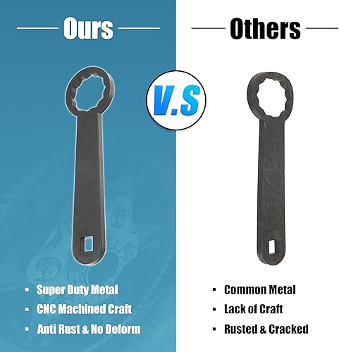 Miniatura 5 de Motoforti Herramienta de llave de tuerca de eje trasero de 1.417 in para motocicleta Harley Davidson Touring - HD-47925, ajuste de tensión