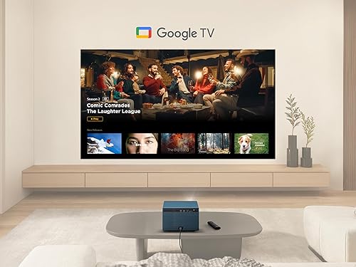 Miniatura 2 de ViewSonic Proyector portátil LED LX60HD 1080p con Google TV, HV Keystone, enfoque automático, Bluetooth y Wi-Fi para cine en casa inteligente