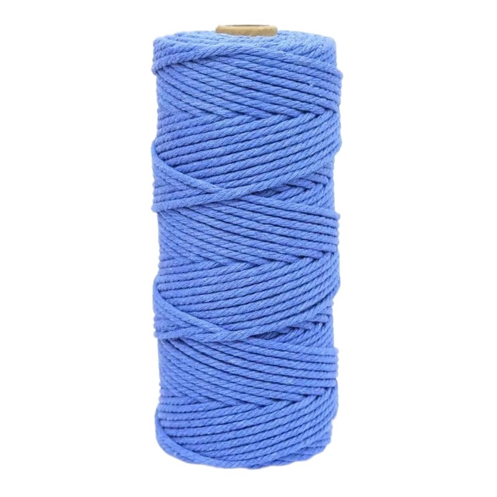 Cotton Macrame Cord 3.0mm-100m Colorful Natural Cotton Macrame Rope Cord for Wall Hanging Plant Hangers Crafts(Color28)