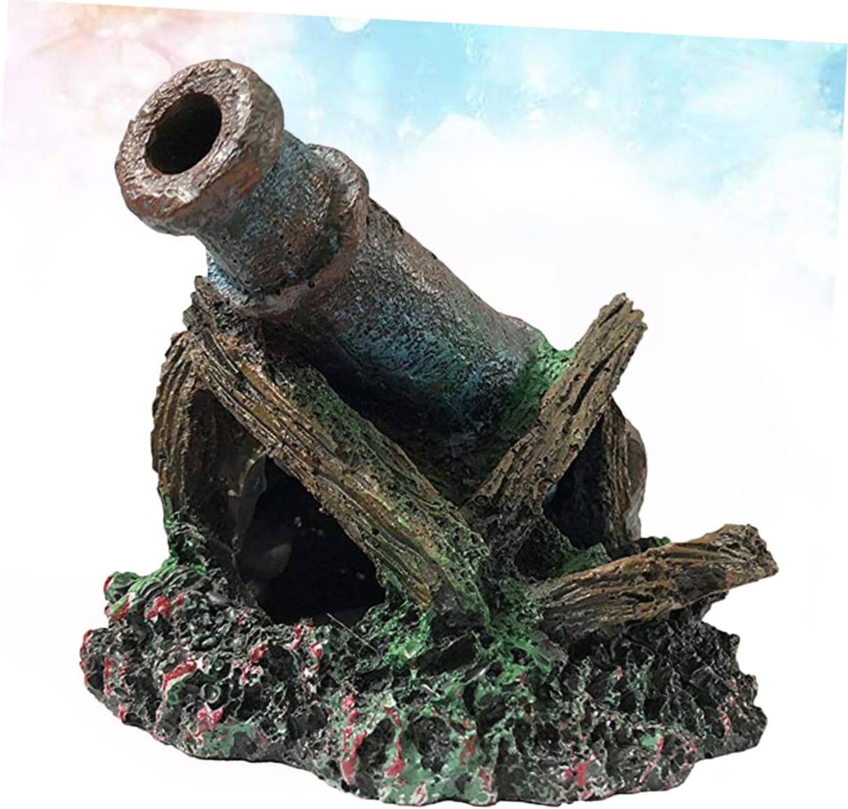 DOITOOL 3 Pcs Fish Tank Landscaping Decorations Realistic Resin Aquarium Ornament Wreckage for Aquatic Habitat