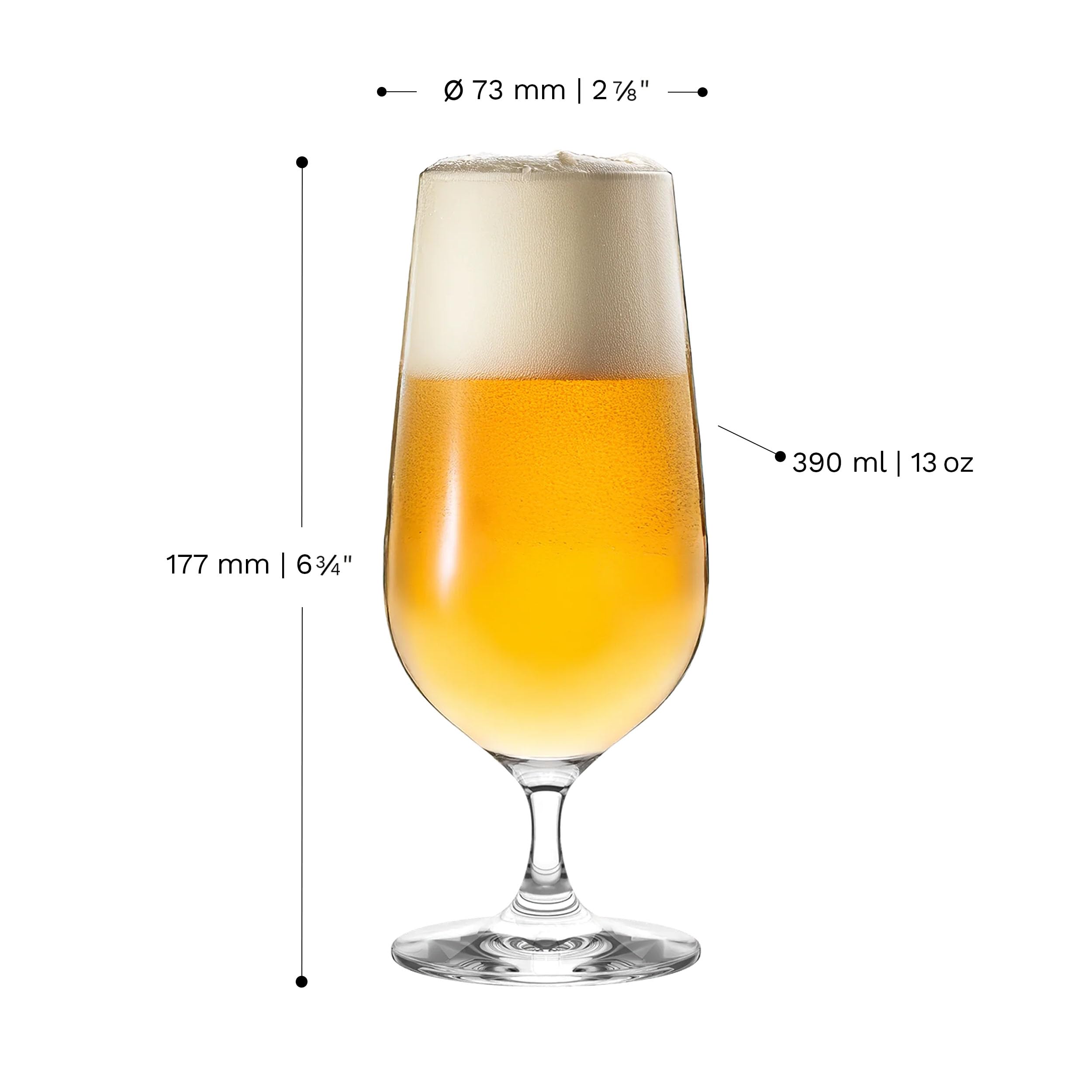Stölzle Lausitz Grand Cuvée Beer Glasses Set of 6 390 ml
