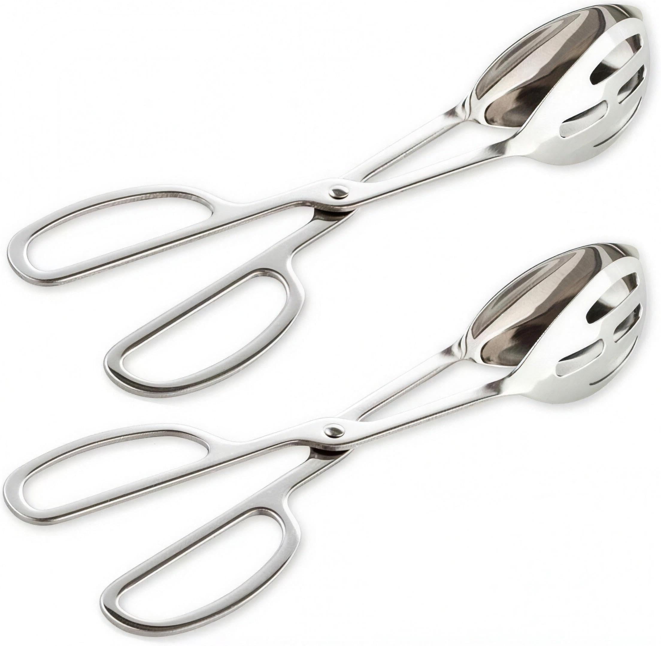 KEBE Stainless Steel Serving Tongs - 2 Pack -1 KEBE Stainless Steel Serving Tongs - 2 Pack -1