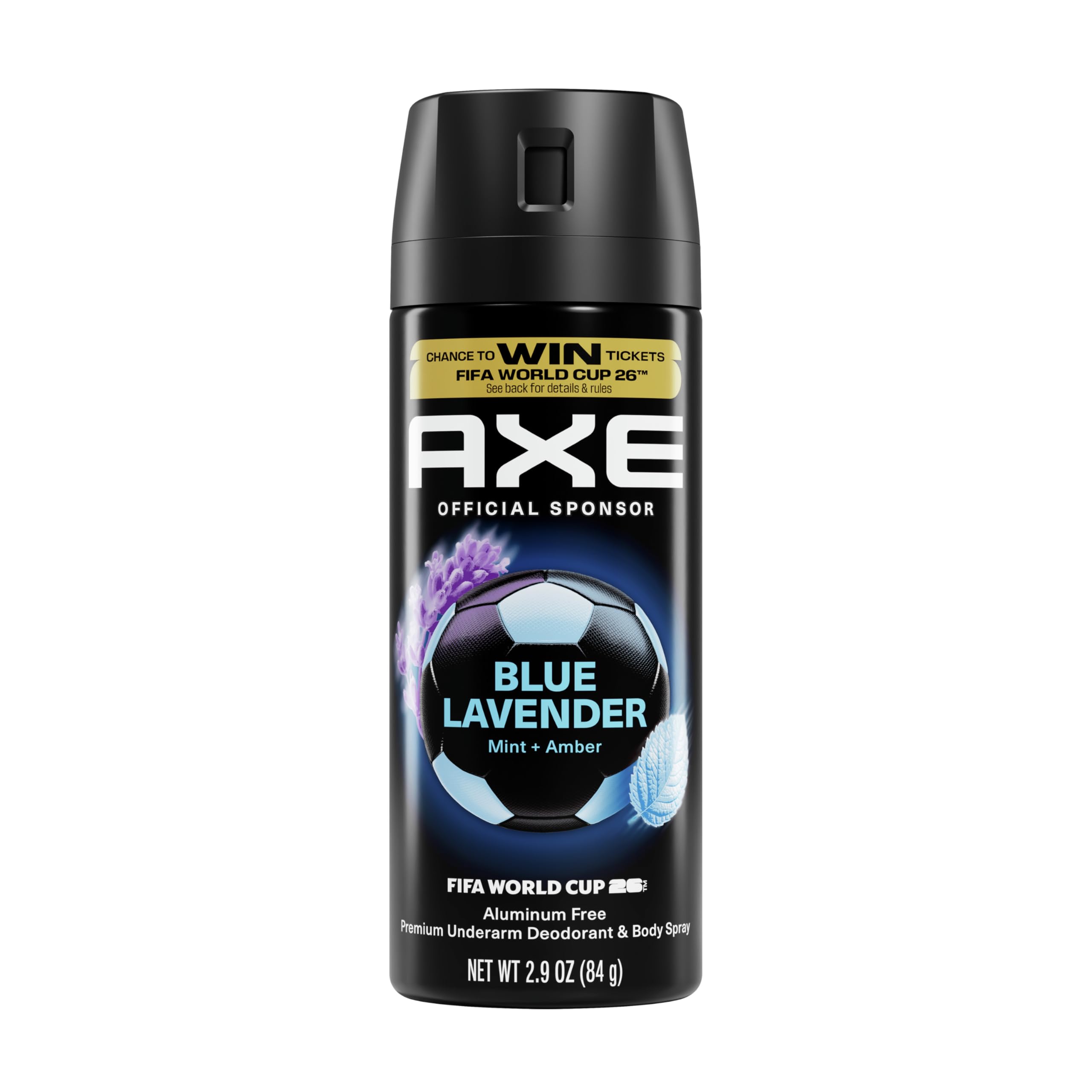 AXE Fine Fragrance Body Spray Blue Lavender 72H Freshness Mint Amber Notes Aluminum Free 2 9 oz