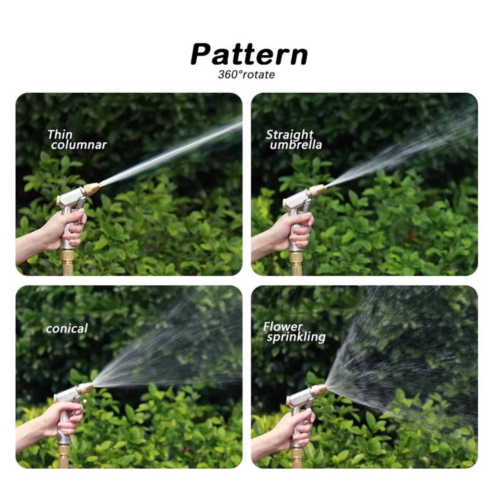 Manguera for agua de jardín alta presión, conector extensible, carrete, tuberías for riego, lavado coches(Black hose,75ft)